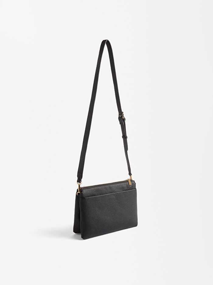 Derı Görünümlü Çapraz Askılı Çanta