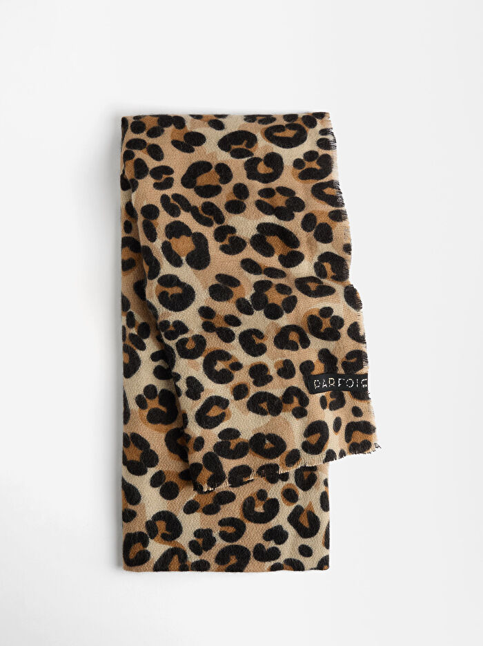 Leopar Desenli Şal