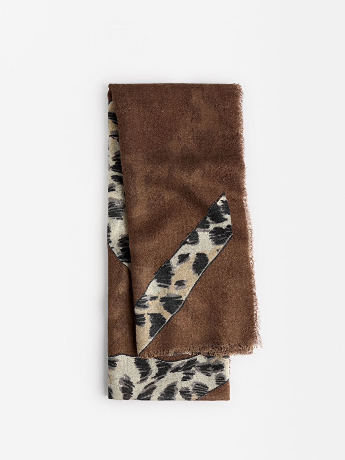 Leopar Desenli Şal