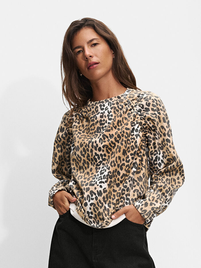Leopar Desenli Kazak