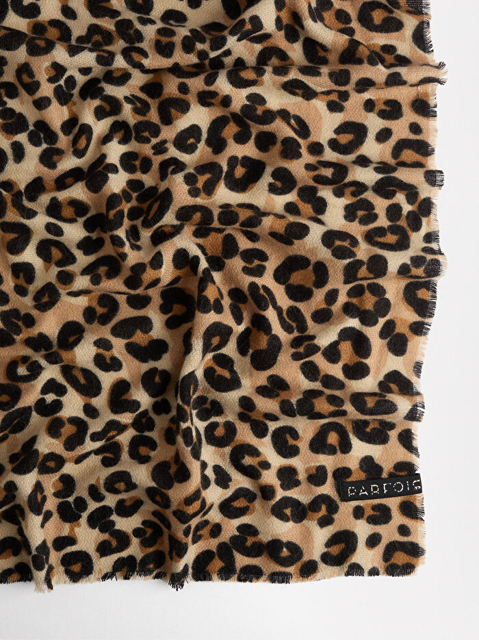 Leopar Desenli Şal