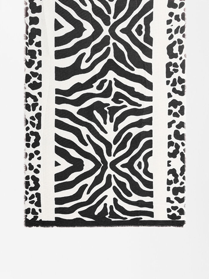 Leopar Desenli Şal