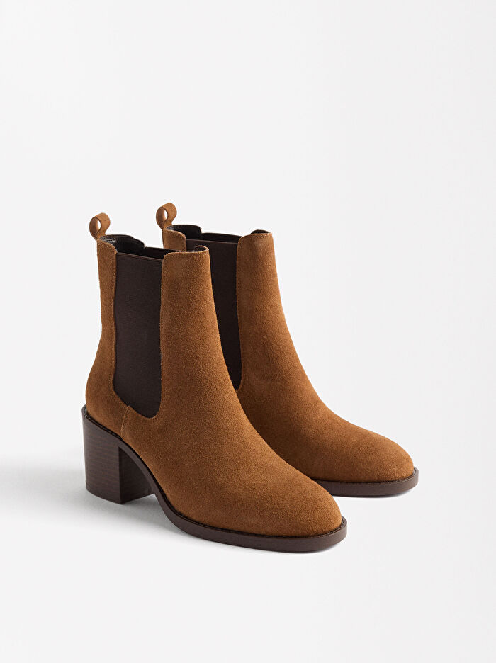 Topuklu Deri Bilekte Bot