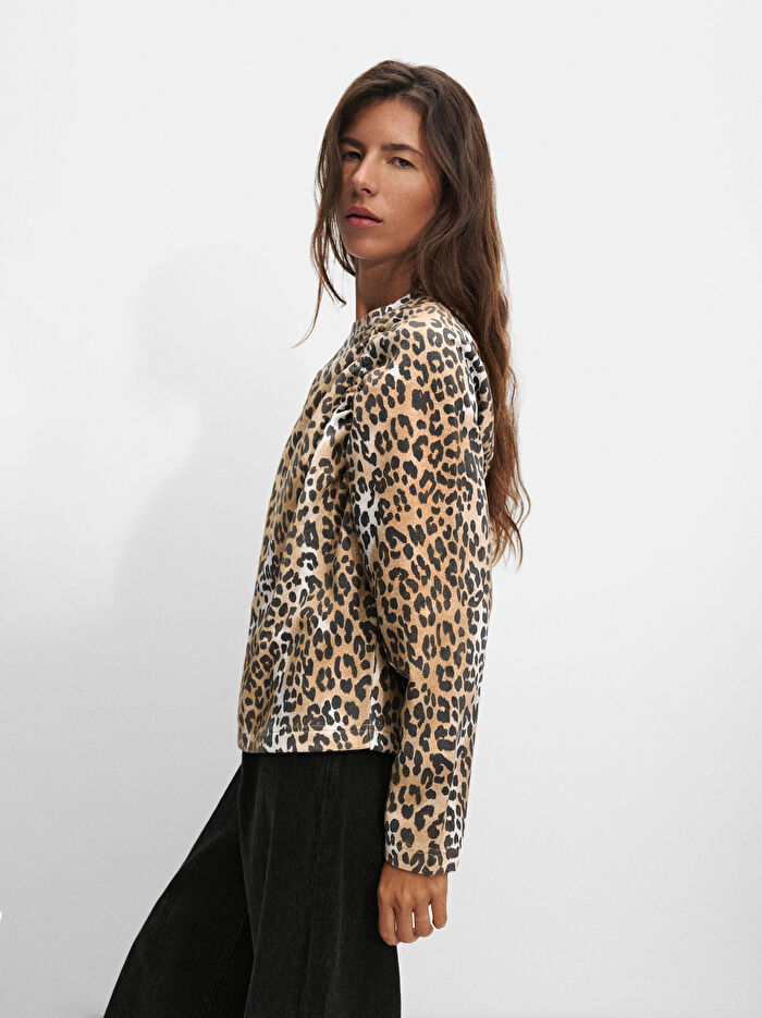 Leopar Desenli Kazak