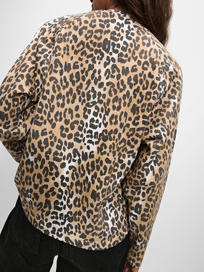 Leopar Desenli Kazak