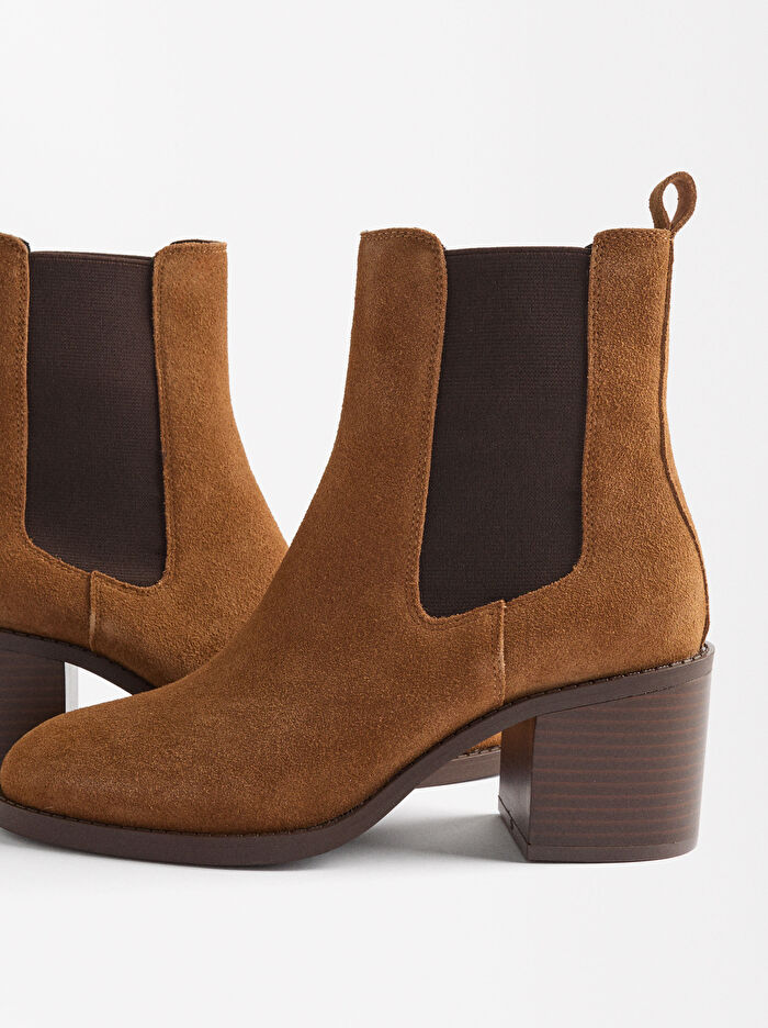 Topuklu Deri Bilekte Bot