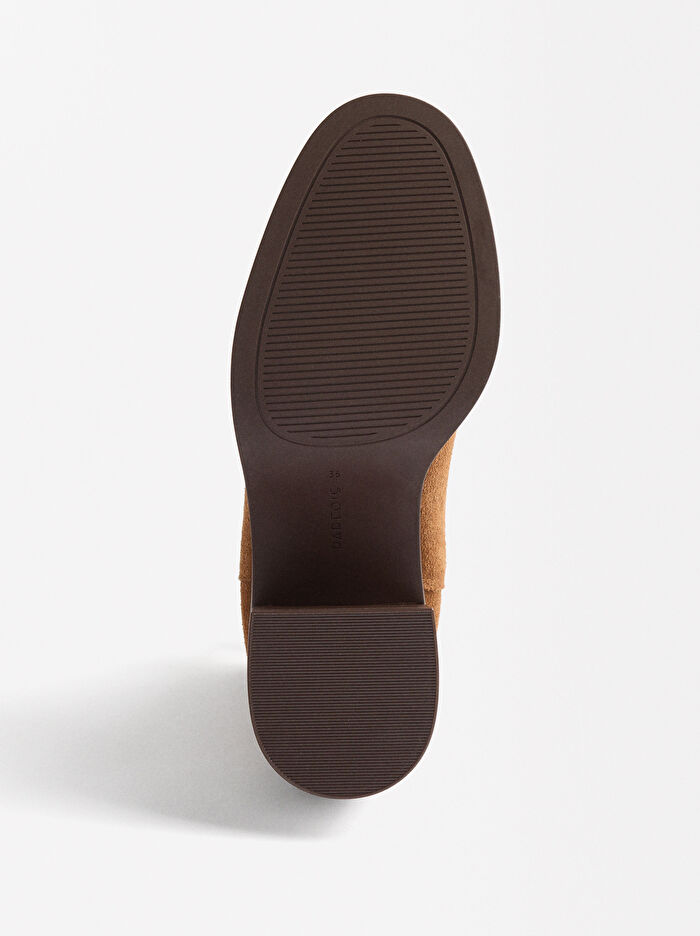 Topuklu Deri Bilekte Bot