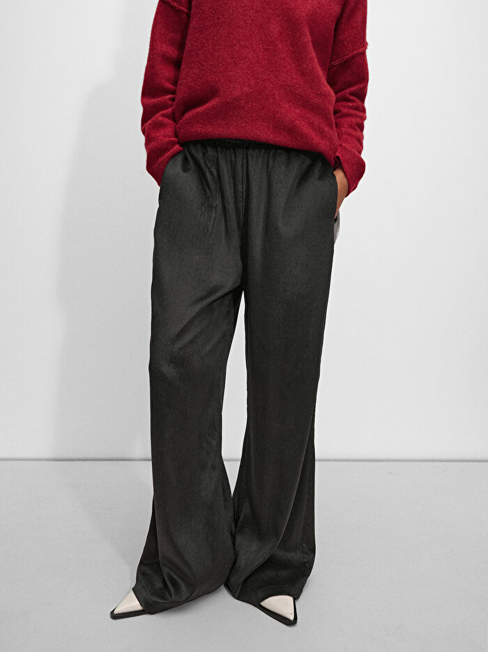 Elastik Belli Bol Kesim Pantolon