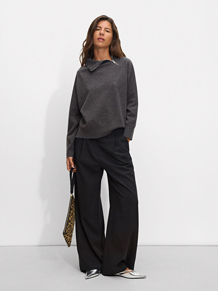 Pile Dökümlü Pantolon