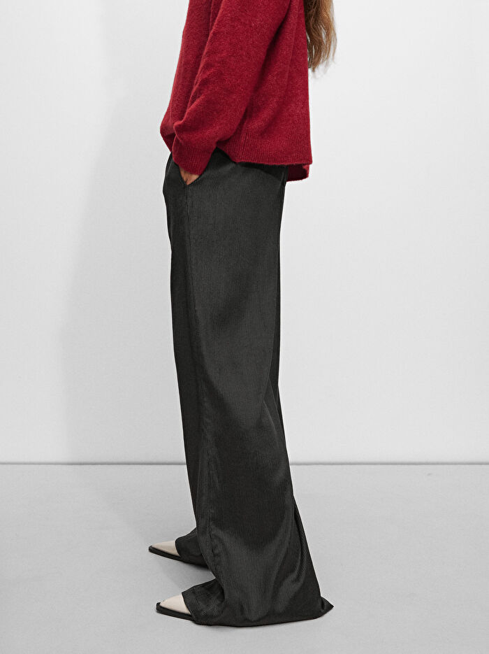 Elastik Belli Bol Kesim Pantolon