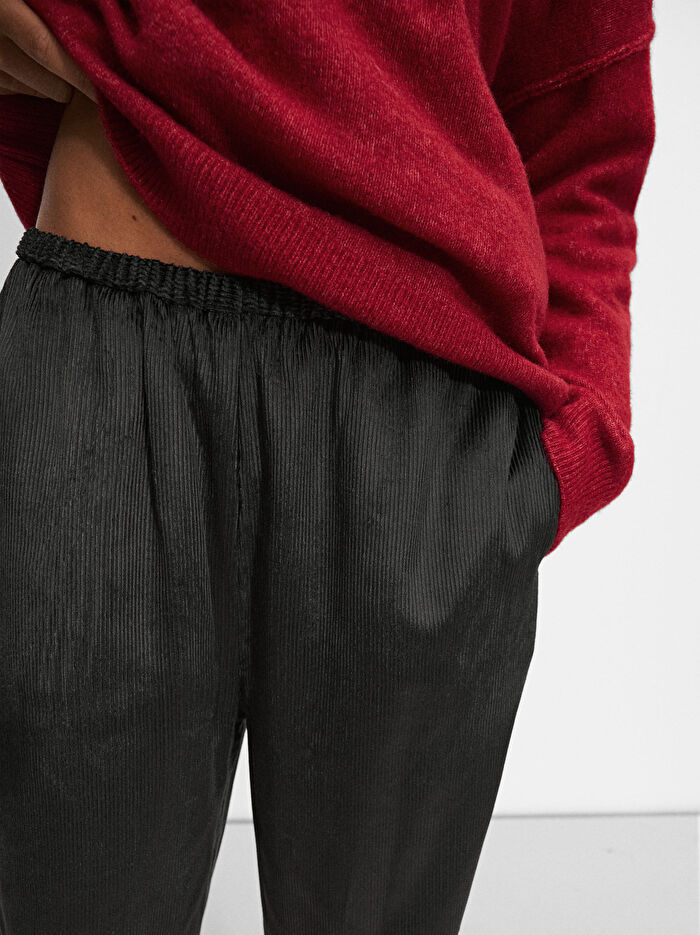 Elastik Belli Bol Kesim Pantolon