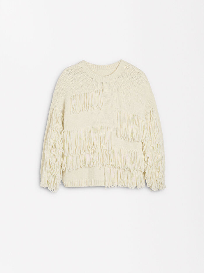 Püsküllü Triko Kazak