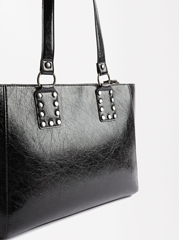 Zımba Detaylı Shopper Çanta