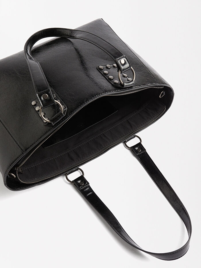Zımba Detaylı Shopper Çanta