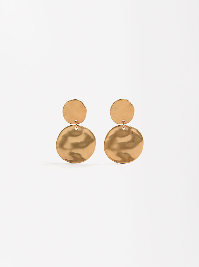 Gold Yuvarlak Küpe