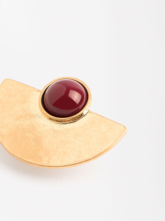 Resin Gold Küpe