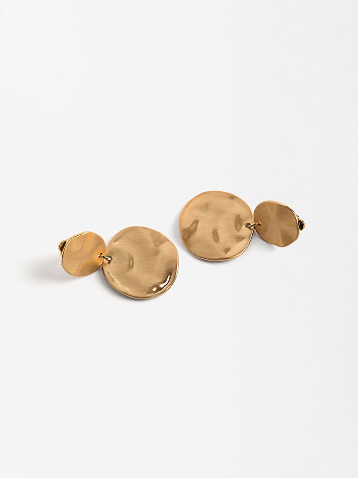 Gold Yuvarlak Küpe