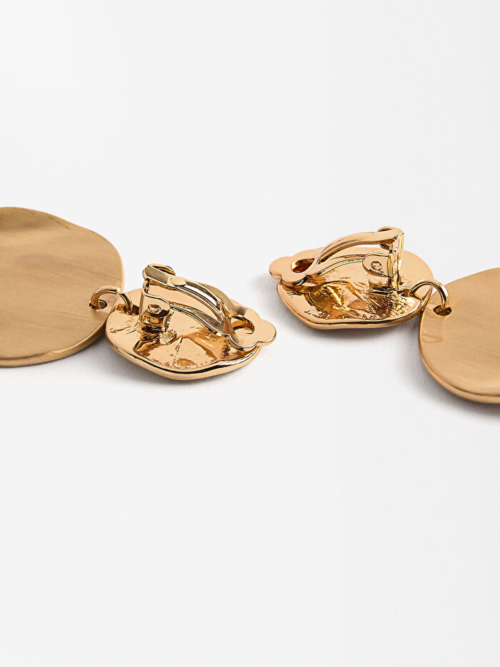 Gold Yuvarlak Küpe