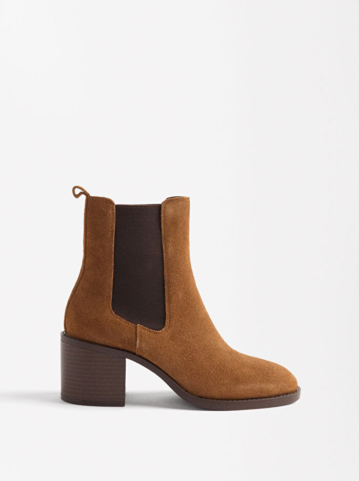 Topuklu Deri Bilekte Bot