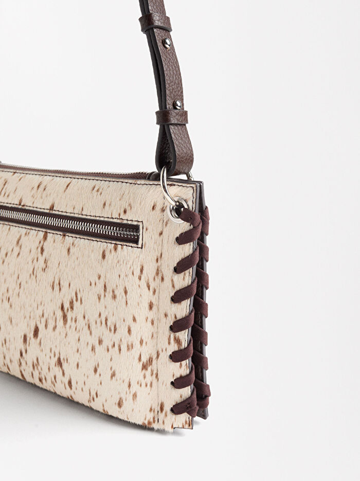 Dış Cepli Deri Çapraz Çanta