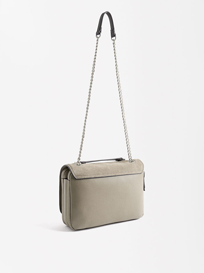 Deri Detaylı Omuz Çantası