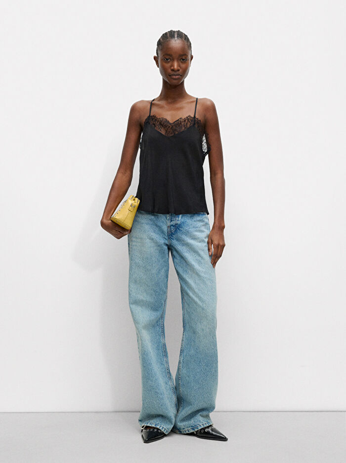 Dantel Askılı Üst