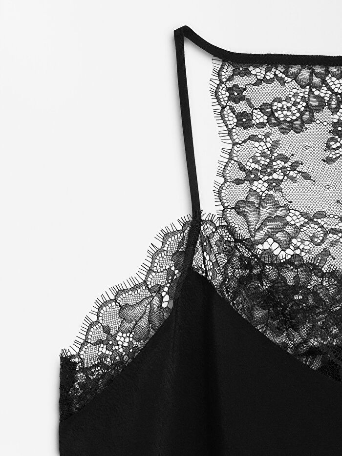 Dantel Askılı Üst