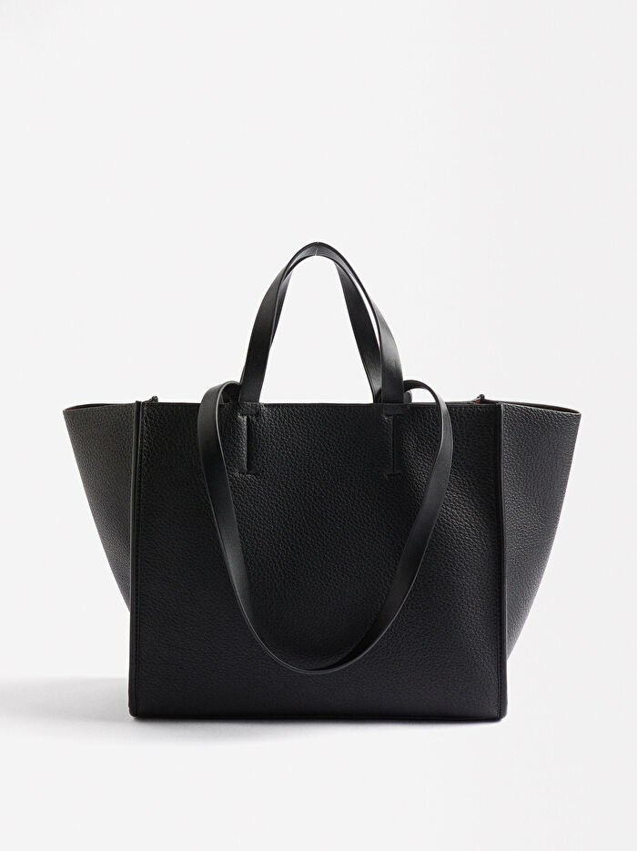 Fermuarlı shopper bag