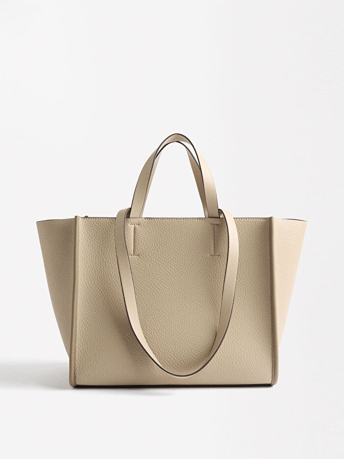 Fermuarlı shopper bag