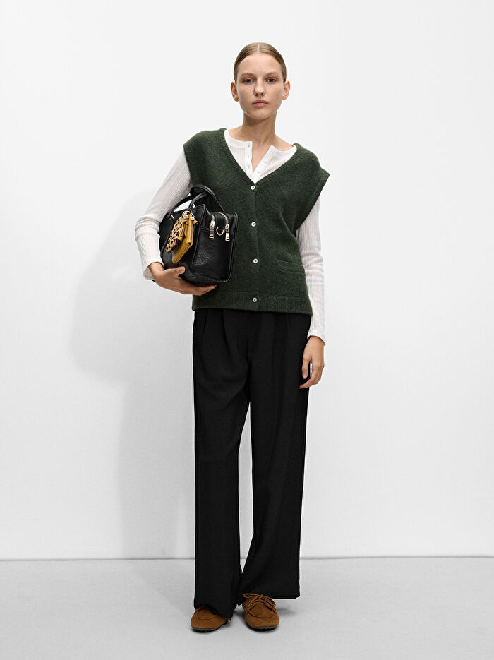 Pile Dökümlü Pantolon