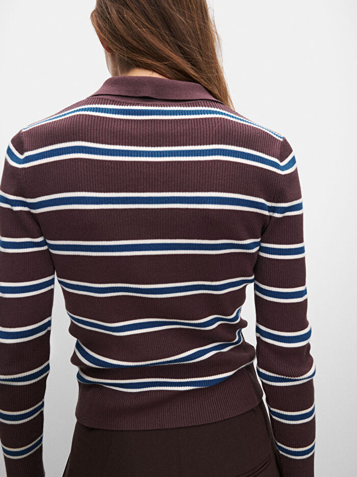 Çizgili Triko Kazak