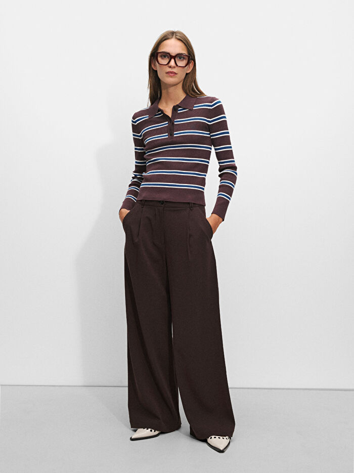 Çizgili Triko Kazak