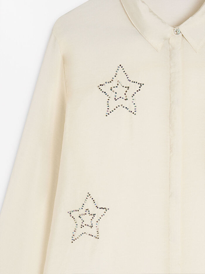 Boncuk Detaylı Gömlek