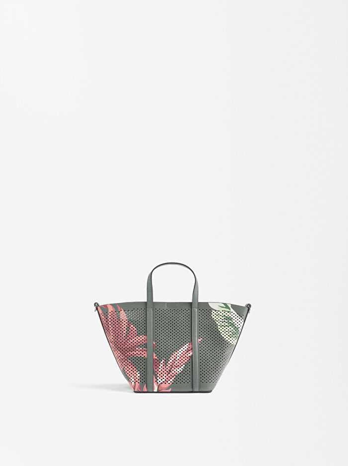 Çiçek Desenli Tote Bag
