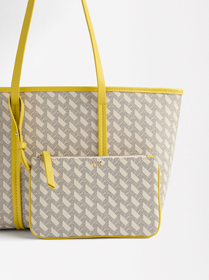 Desenli  Tote Çanta