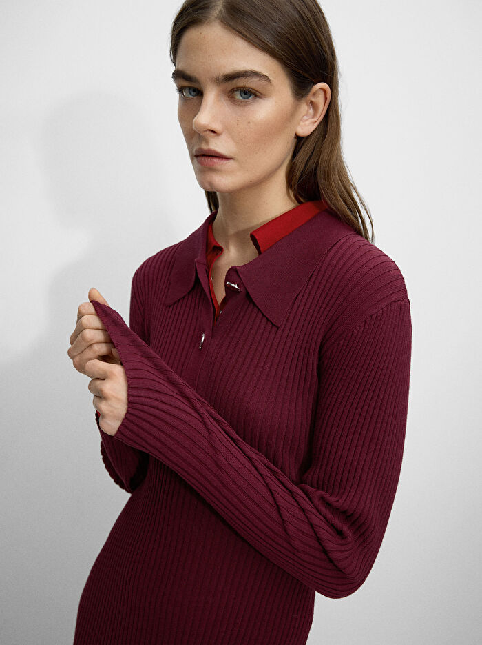 Fitilli Triko Elbise