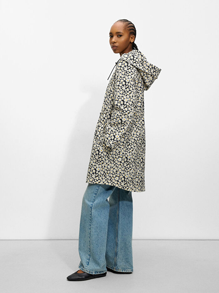 Papatya Desenli Parka