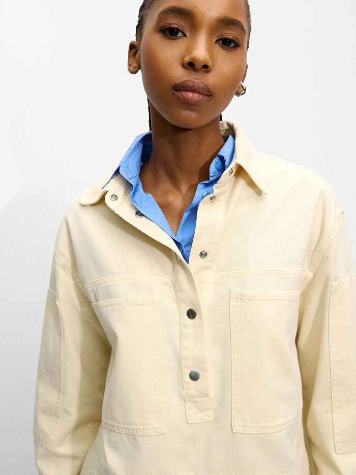 Uzun Kollu Kot Gömlek