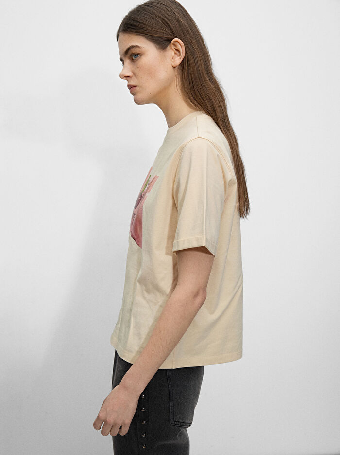 Kiraz Desenli T-Shirt