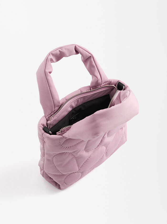 Kapitone Teknik Kumaş Tote Çanta