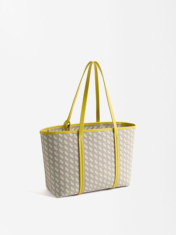 Desenli  Tote Çanta