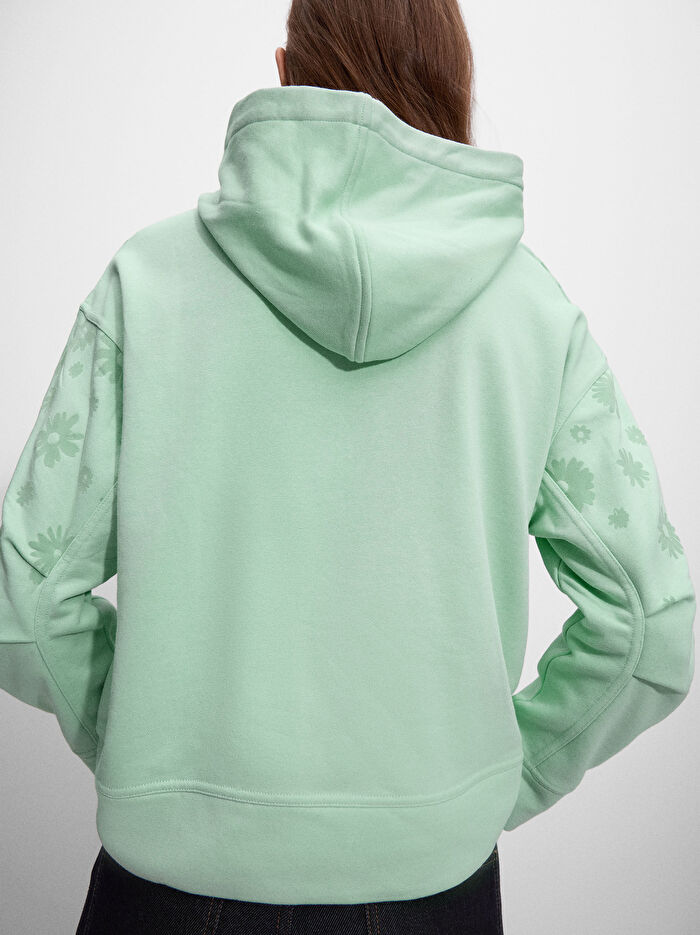 ONLINE ÖZEL - Çiçek Desenli Sweatshirt