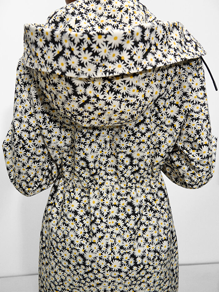 Papatya Desenli Parka