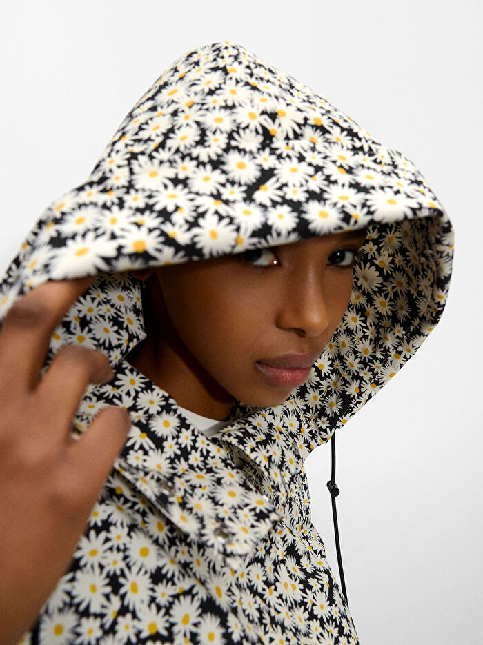 Papatya Desenli Parka