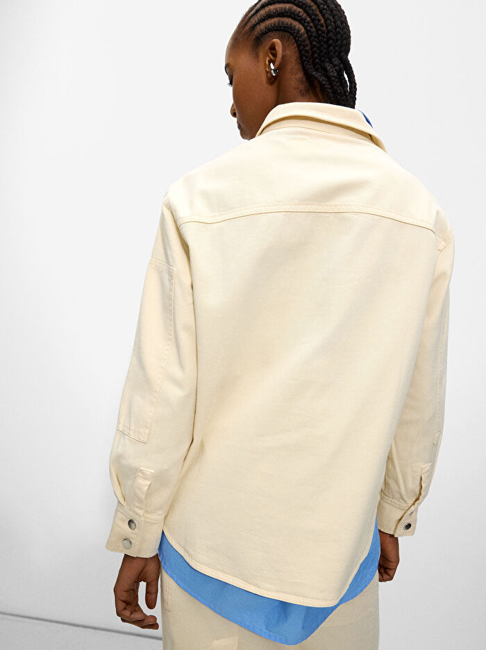 Uzun Kollu Kot Gömlek