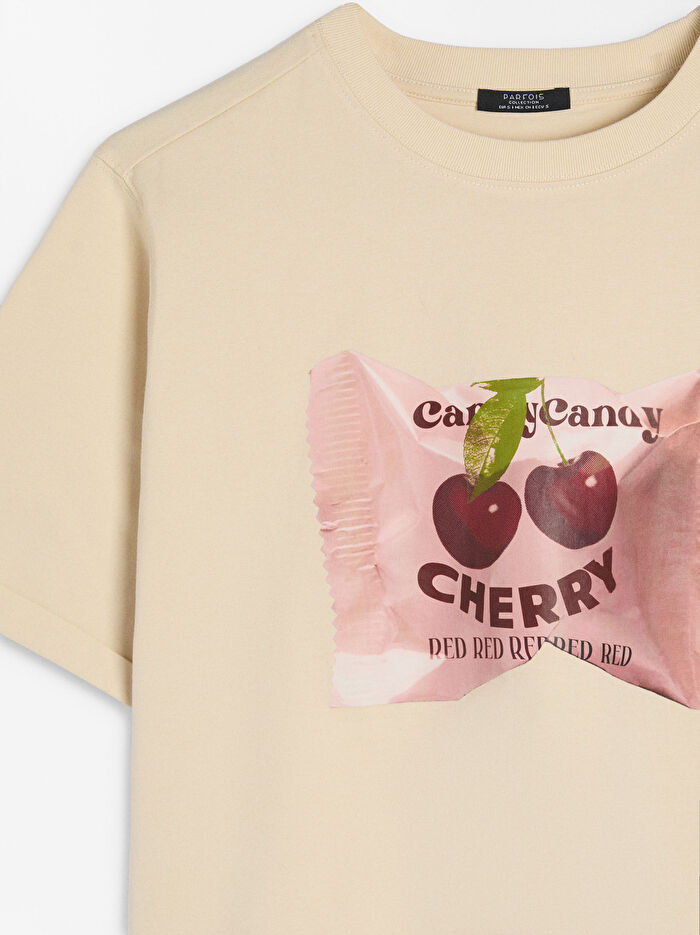 Kiraz Desenli T-Shirt