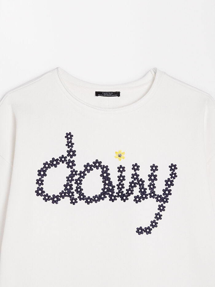 Daisy İşlemeli T-Shirt