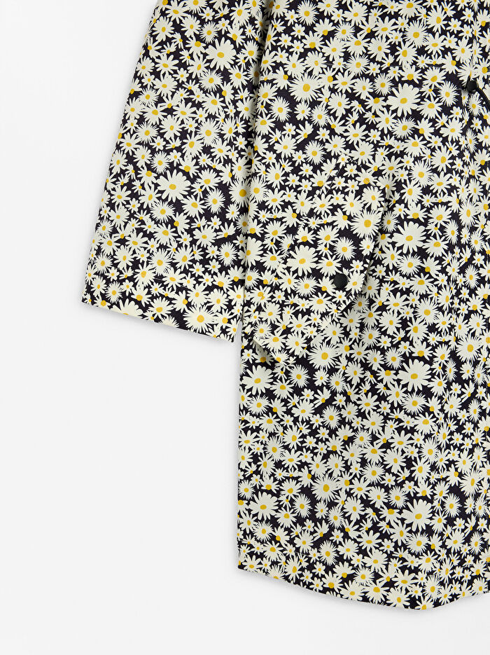 Papatya Desenli Parka