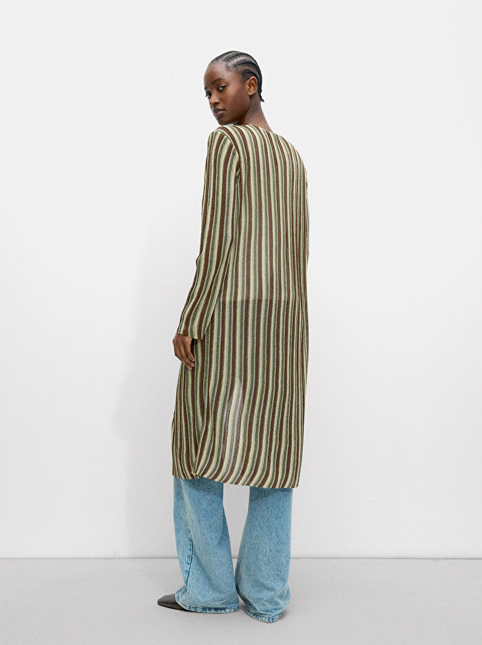 Parlak Efektli Fitilli Hırka