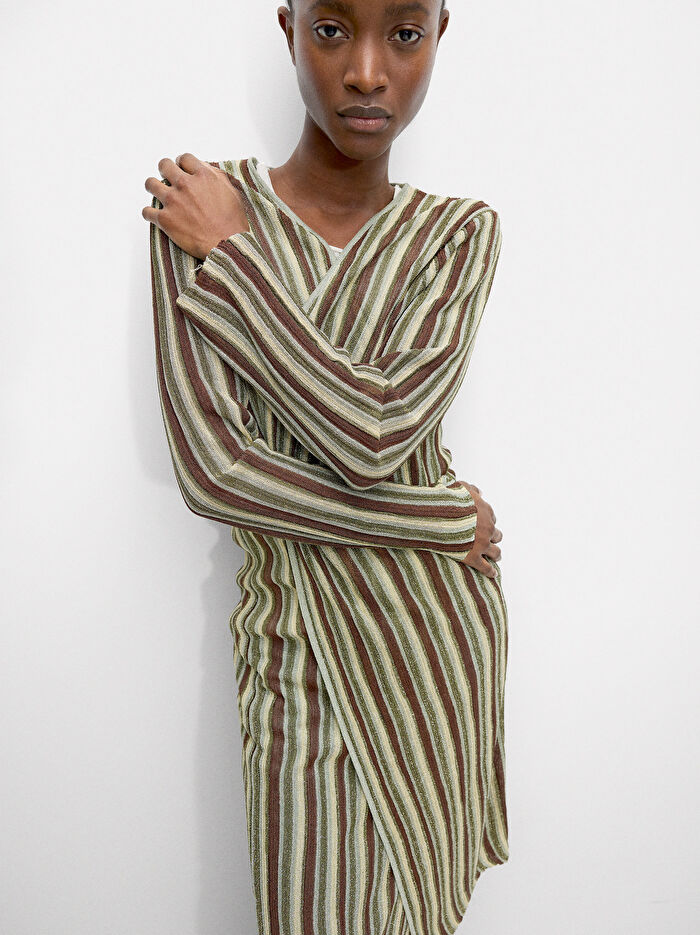 Parlak Efektli Fitilli Hırka